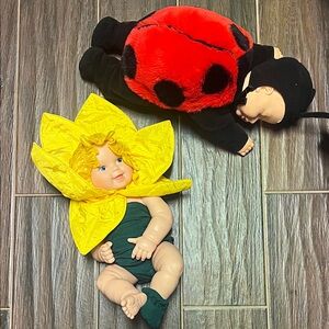 Anne Geddes Ladybug and Sunflower Dolls